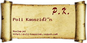 Poli Kasszián névjegykártya